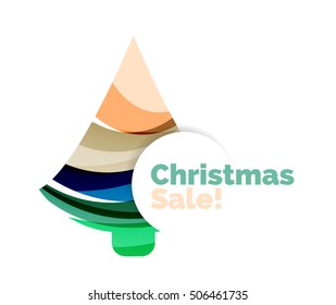 Christmas banner with baubles. Vector geometric banner