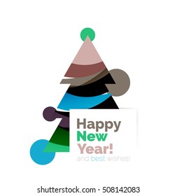 Cartel de Navidad con burbujas. Banner geométrico vectorial