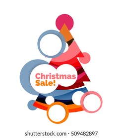 Cartel de Navidad con burbujas. Banner geométrico vectorial