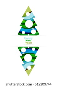 Christmas banner with baubles. Vector geometric banner