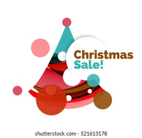 Cartel de Navidad con burbujas. Banner geométrico vectorial