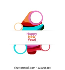 Christmas banner with baubles. Vector geometric banner