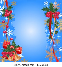 christmas banner with berry
