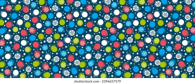 Christmas banner with color christmas decoration. Merry Christmas and Happy New Year greeting banner. Horizontal new year background, headers, posters, cards, website. Vector illustration 