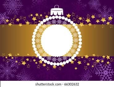 Christmas banner with decorative ball. vector illustration.