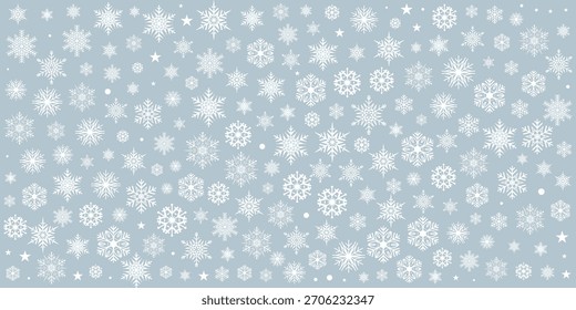 Banner de Natal com um design de padrão decorativo floco de neve 