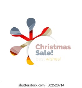 Christmas banner design with blank space for promo text. Vector illustration