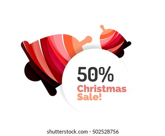 Christmas banner design with blank space for promo text. Vector illustration