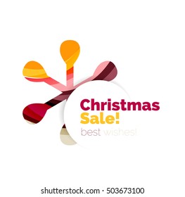 Christmas banner design with blank space for promo text. Vector illustration