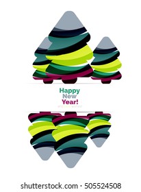 Christmas banner design with blank space for promo text. Vector illustration
