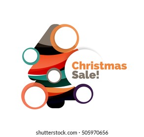 Christmas banner design with blank space for promo text. Vector illustration