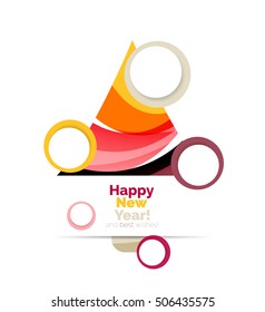 Christmas banner design with blank space for promo text. Vector illustration