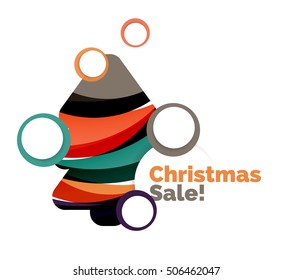 Christmas banner design with blank space for promo text. Vector illustration