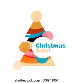 Christmas banner design with blank space for promo text. Vector illustration