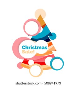 Christmas banner design with blank space for promo text. Vector illustration