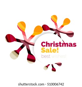 Christmas banner design with blank space for promo text. Vector illustration