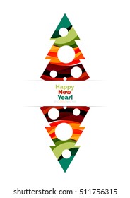 Christmas banner design with blank space for promo text. Vector illustration