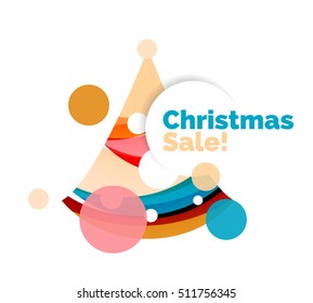 Christmas banner design with blank space for promo text. Vector illustration
