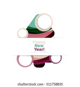 Christmas banner design with blank space for promo text. Vector illustration