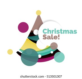 Christmas banner design with blank space for promo text. Vector illustration