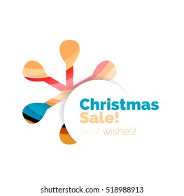 Christmas banner design with blank space for promo text. Vector illustration