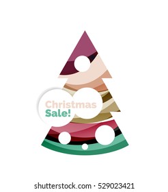 Christmas banner design with blank space for promo text. Vector illustration