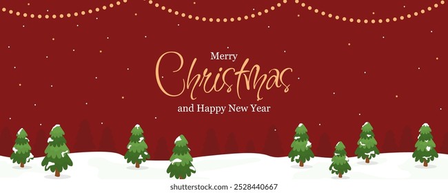 Christmas banner design in flat design