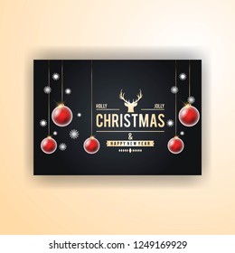 Christmas Banner with Elegant Decoration