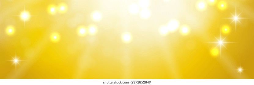 Christmas banner with glittering golden background, with copy space, Vector Illustration