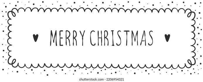 Christmas banner. Hand drawn images. Xmas signs. Christmas wish. Vector images