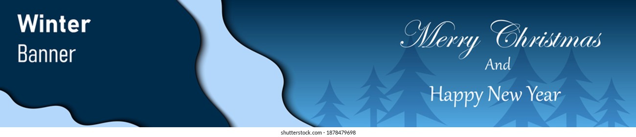 Christmas banner. Happy new year banner. Web banner design. Eps10 vector