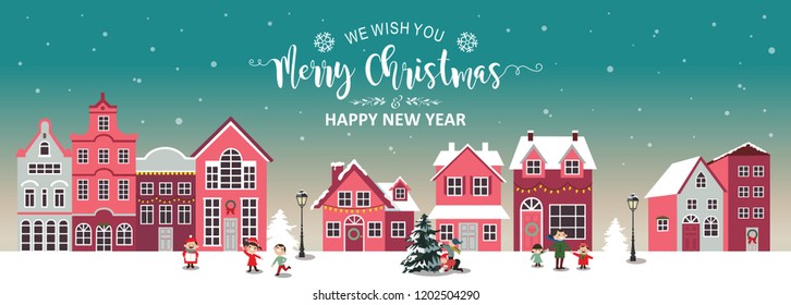 Christmas banner holiday concept vector illustration