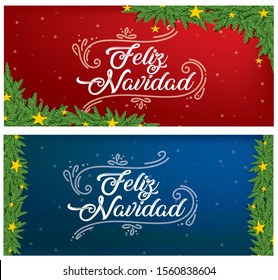 Christmas banner, Horizontal christmas posters, headers, website.