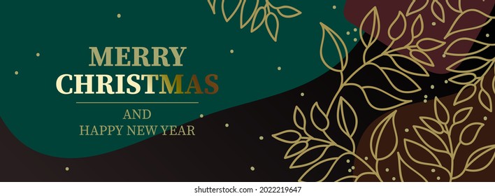 Christmas banner. Horizontal web banner template. Abstract web design, can used for header, footer, layout, letterhed, landing page. Vector illustration