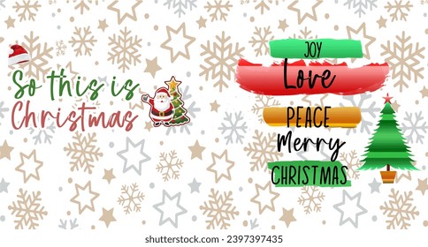 christmas banner illustration vector editable