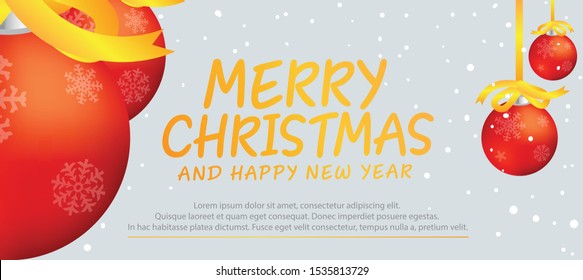 Christmas banner for layout design background