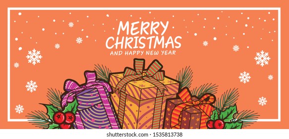 Christmas banner for layout design background