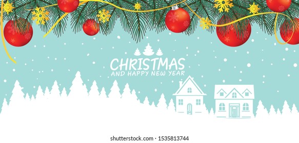 Christmas banner for layout design background
