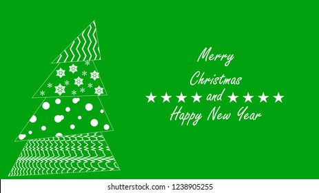 christmas banner with new year wishes in green background