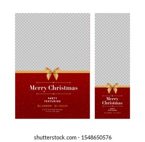 Christmas Banner with Photo area Premium Card