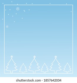 Christmas banner with pine tree on winter background vector illustration.