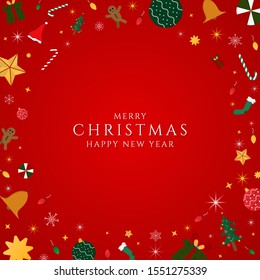 Christmas banner radial modern gift snowflake with space for your text. vector illustration