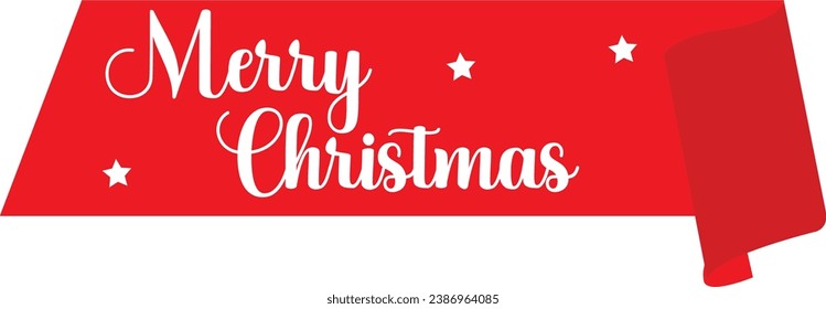 Christmas banner with Ribbons and round sticker vector