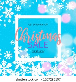 christmas banner sales, special offers and discounts. decoration for flyers, poster, web, banner, and card vector illustration