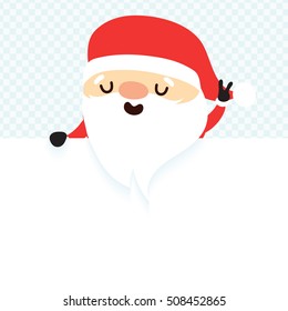 Christmas banner with Santa Claus. Christmas Card with Santa Claus - vector template with copy space.