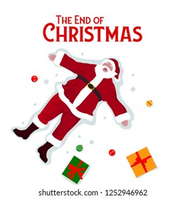 Christmas banner with santa claus vector