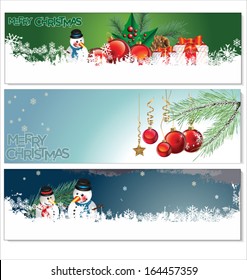 Christmas banner, set