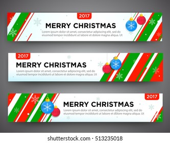 Christmas banner set.