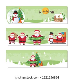 Christmas Banner set, Christmas concept