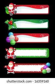 Christmas banner set. five banners...